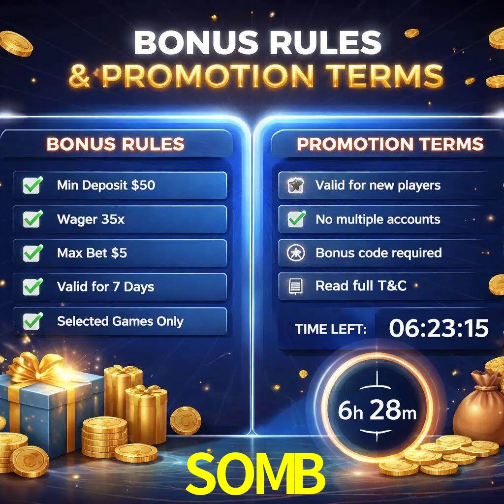Reglas de promoción SOMB y condiciones de bonos explicadas visualmente